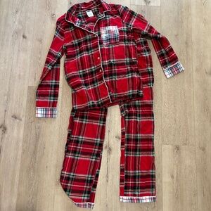 LL Bean Pajamas Holiday Plaid Christmas  XS